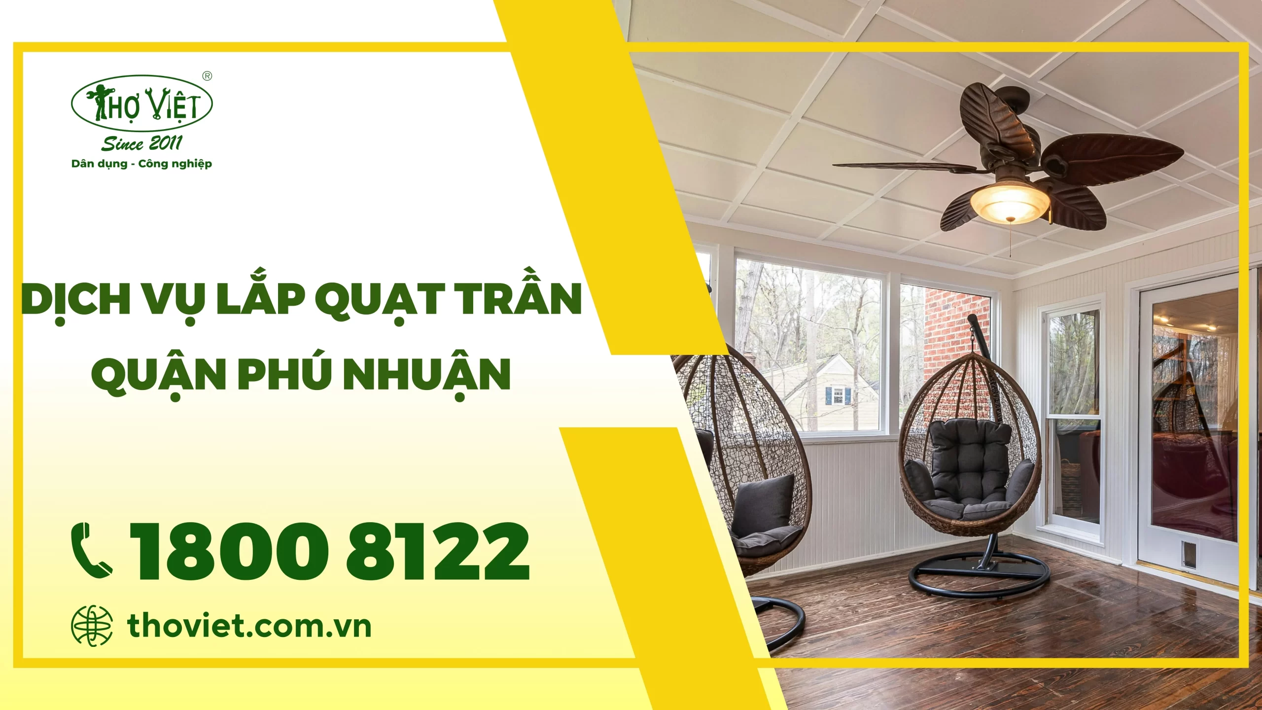 Dịch vụ lắp quạt trần quận Phú Nhuận