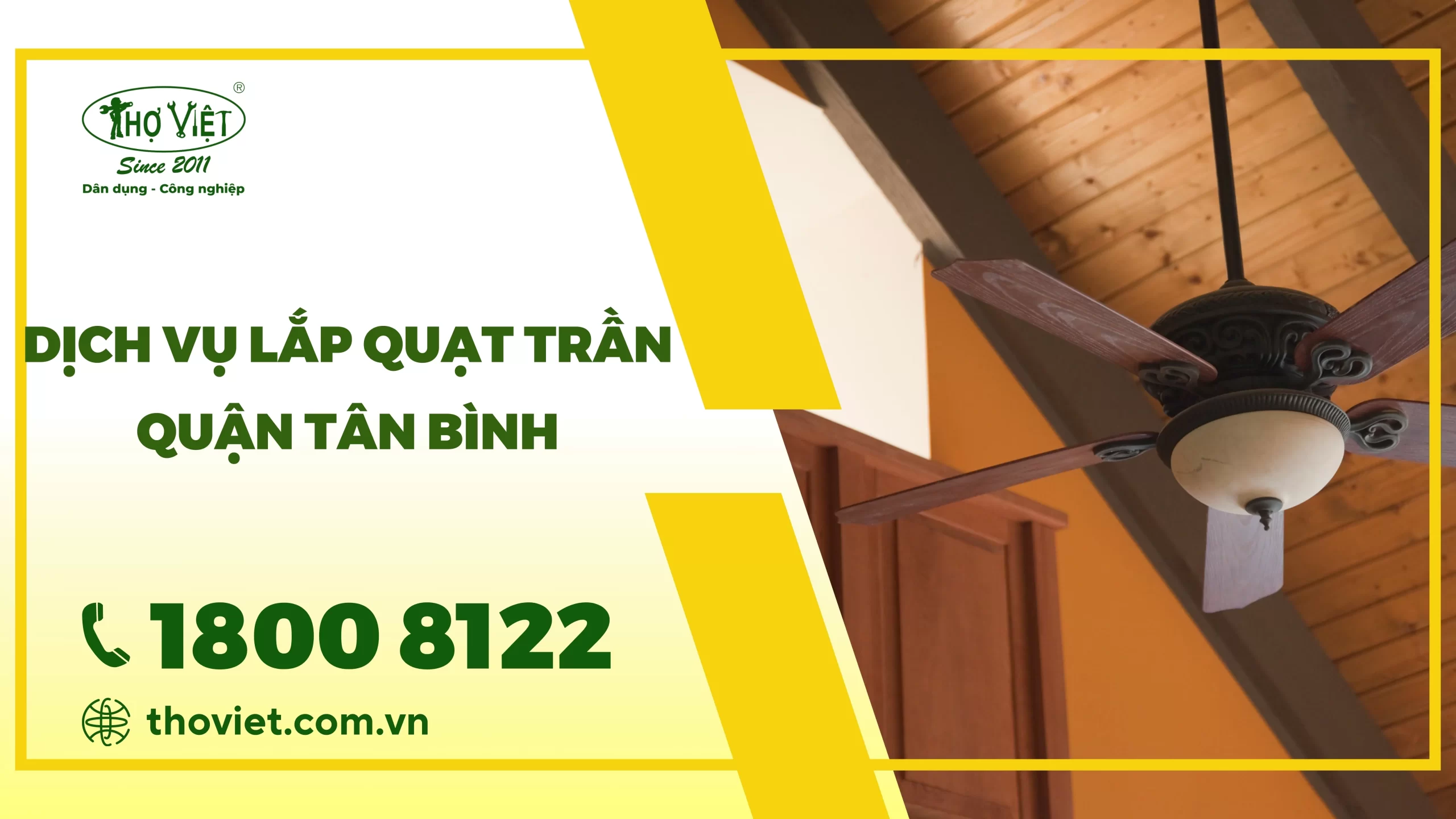 Dịch vụ lắp quạt trần quận Tân Bình
