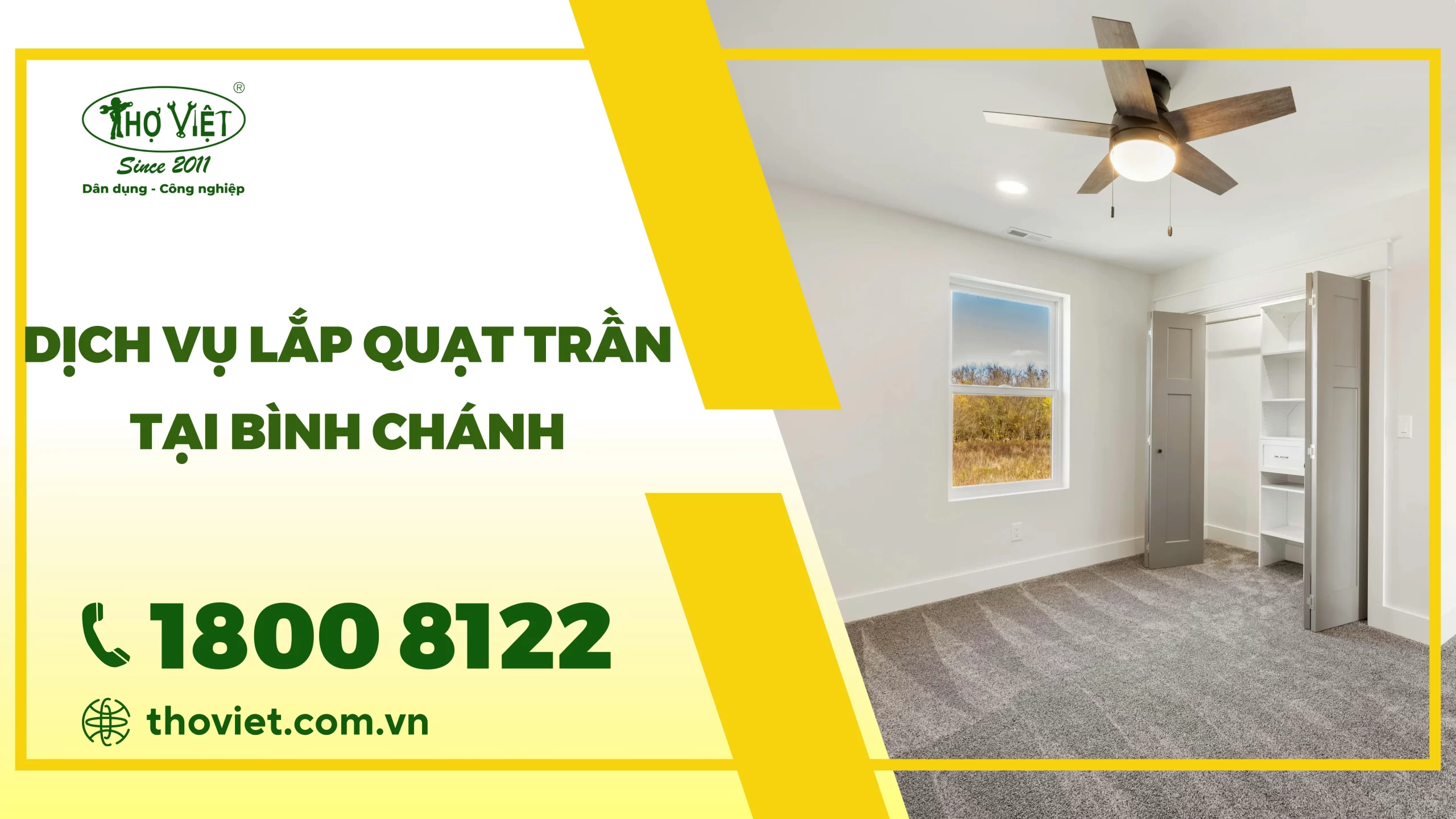 Dịch vụ lắp quạt trần Bình Chánh