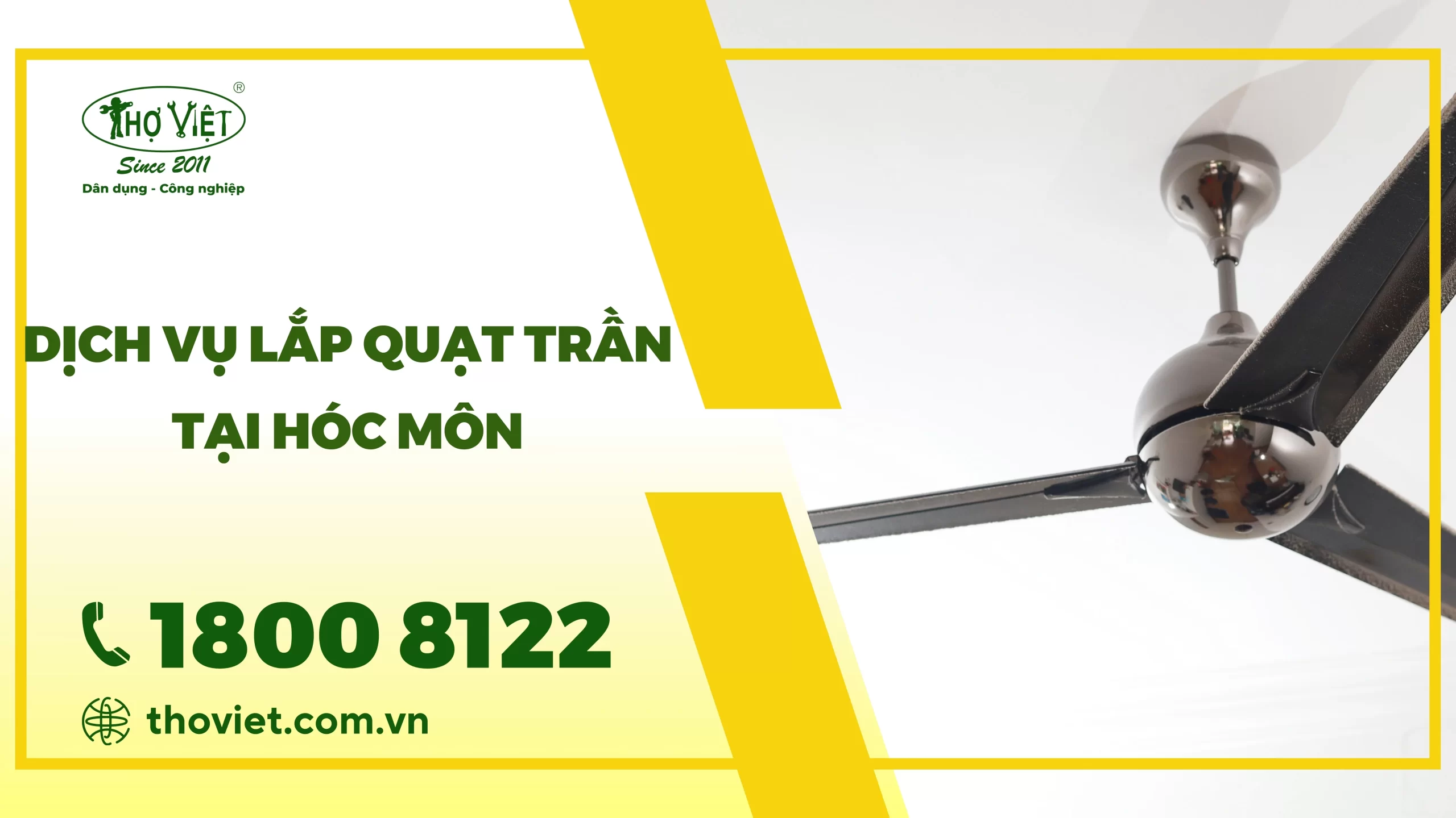 Dịch vụ lắp quạt trần Hóc Môn