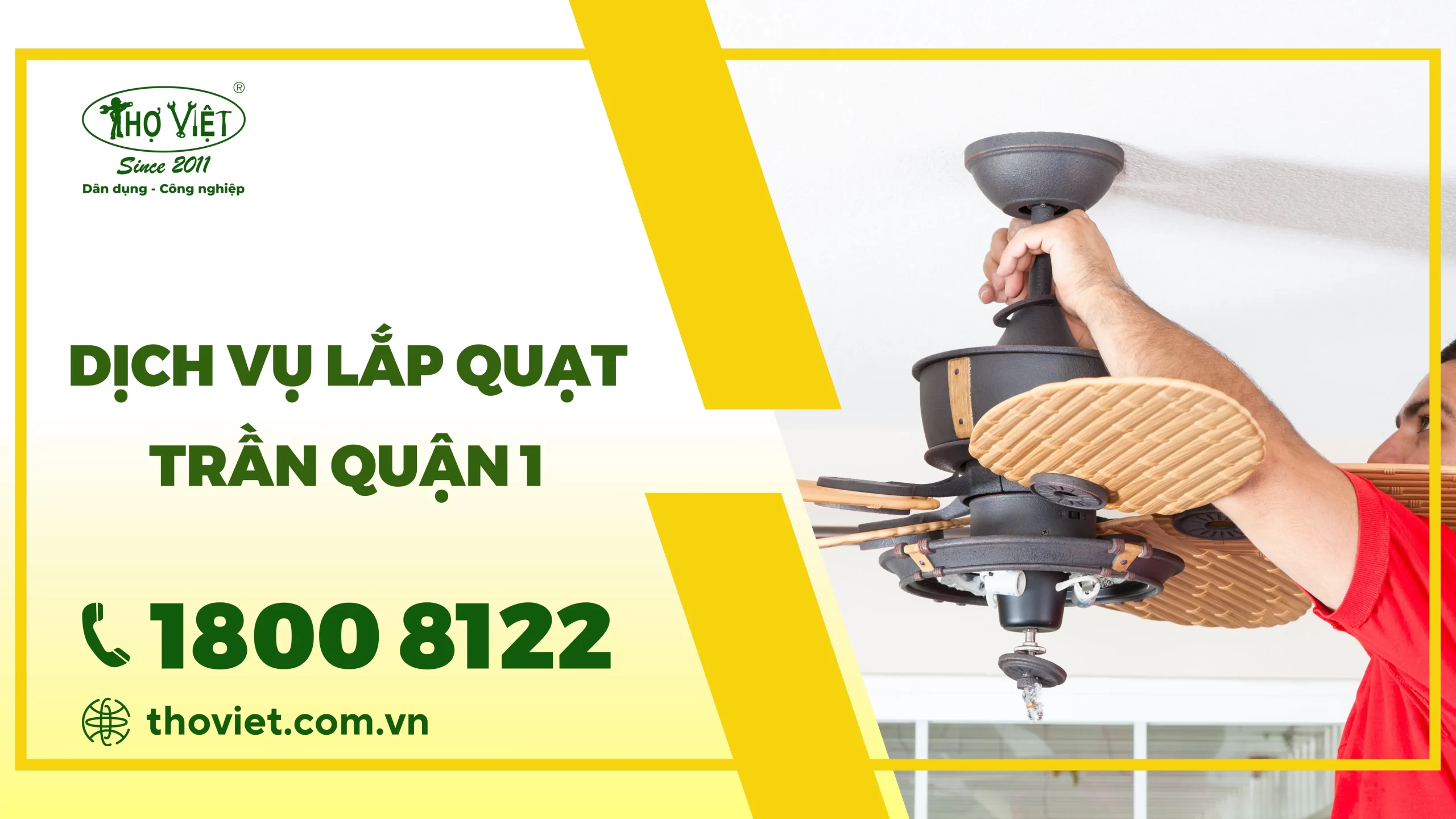 Dịch vụ lắp quạt trần quận 1