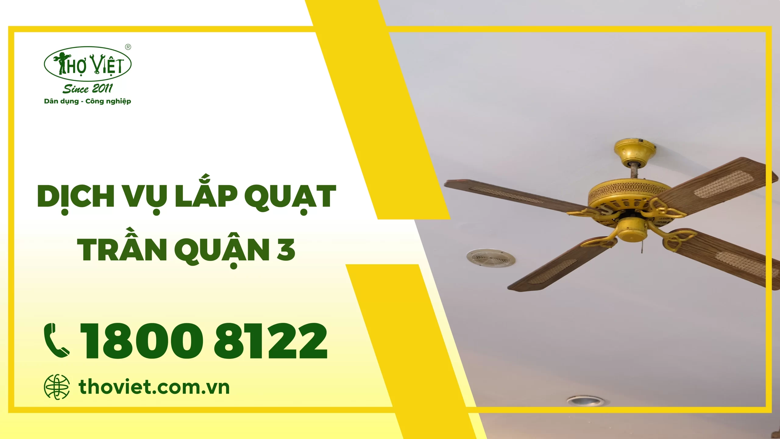 Dịch vụ lắp quạt trần quận 3