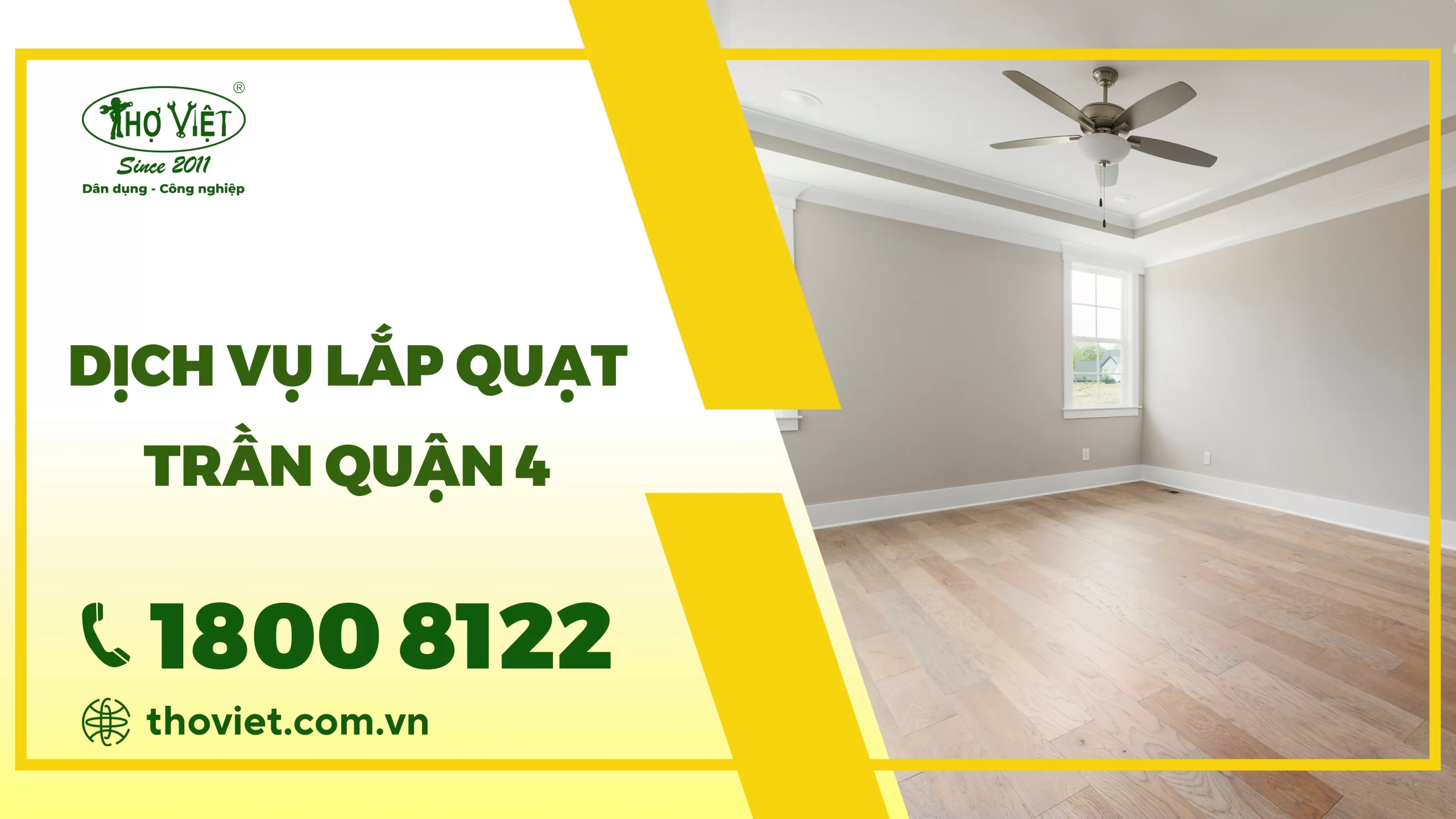 Dịch vụ lắp quạt trần quận 4