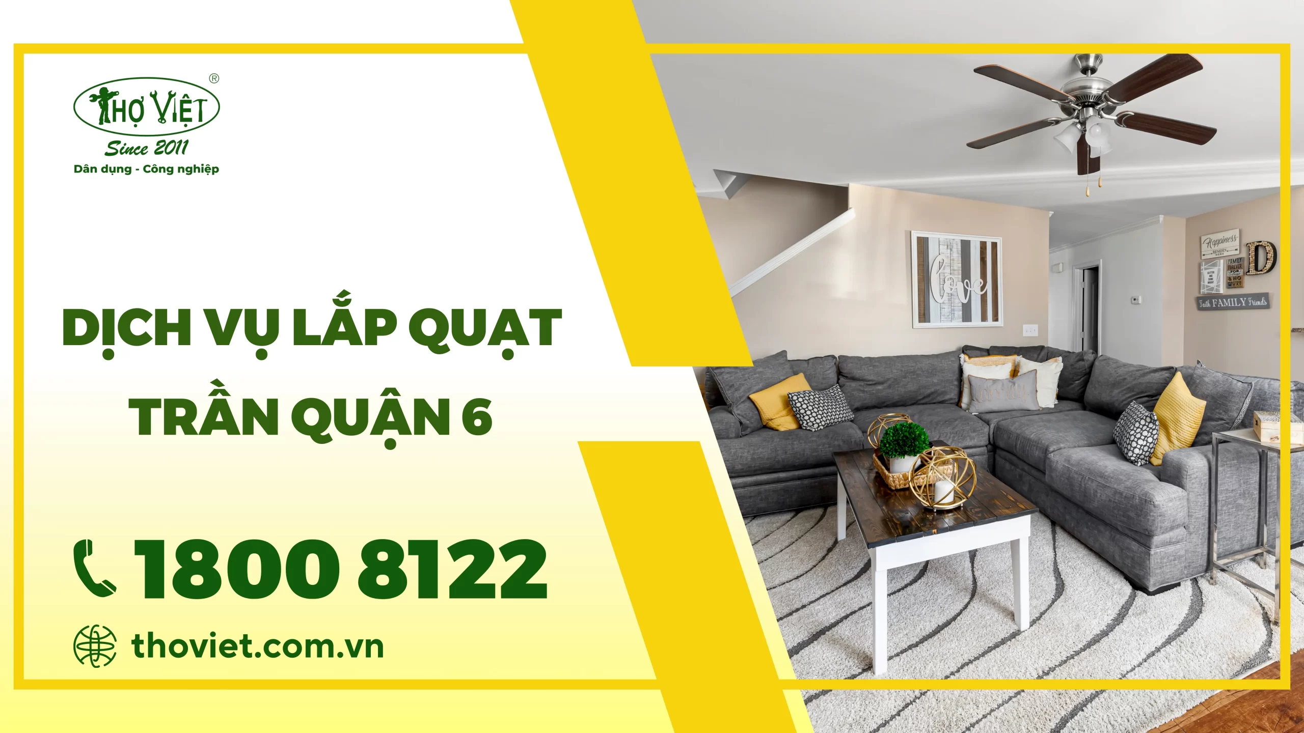 Dịch vụ lắp quạt trần quận 6