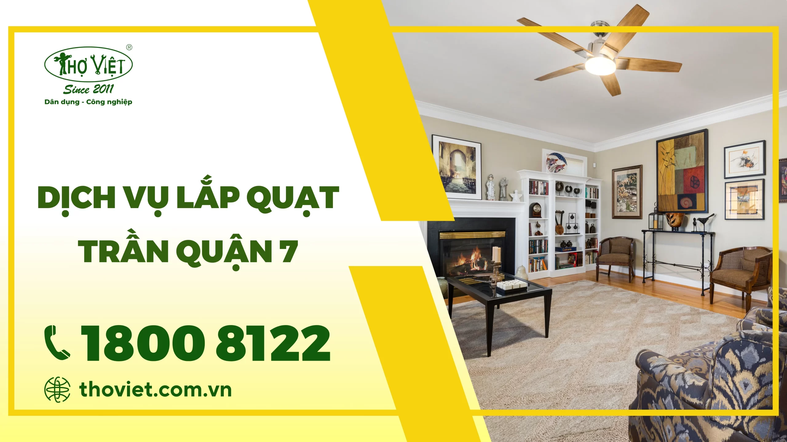 Dịch vụ lắp quạt trần quận 7