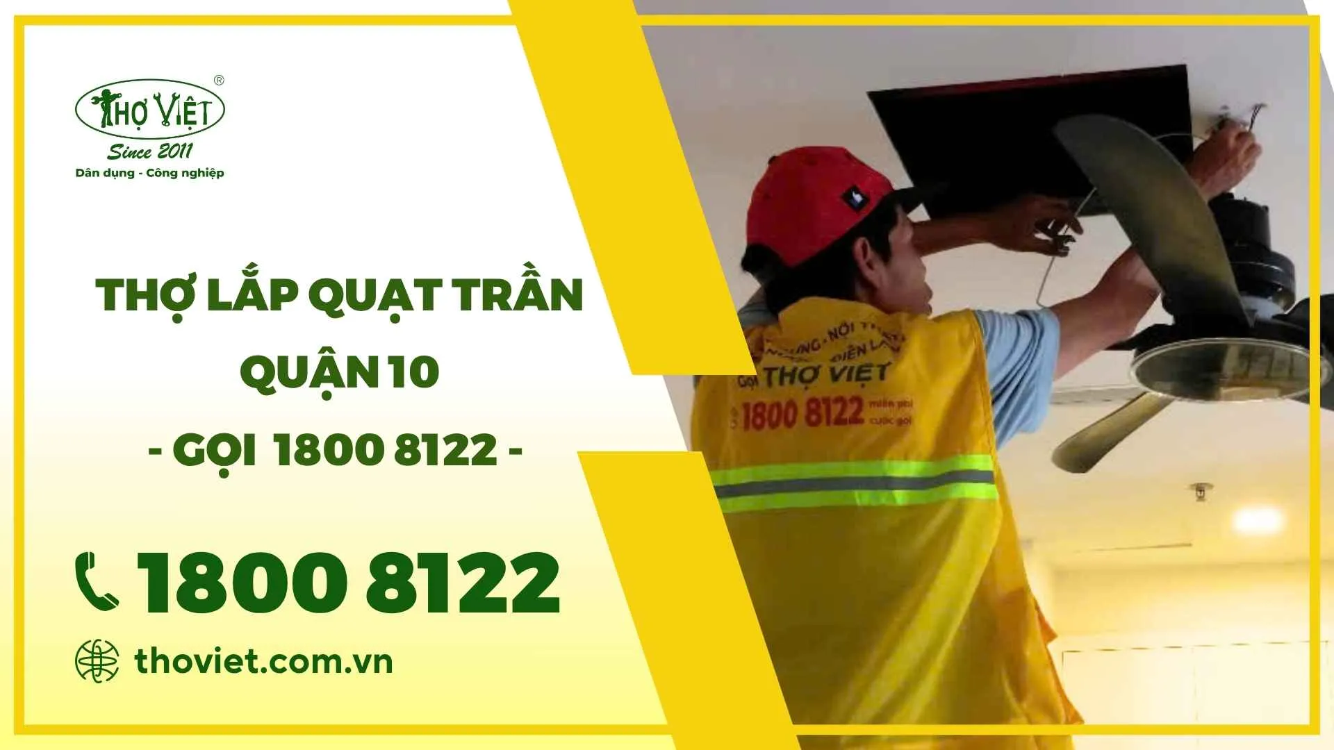 Lắp quạt trần quận 10