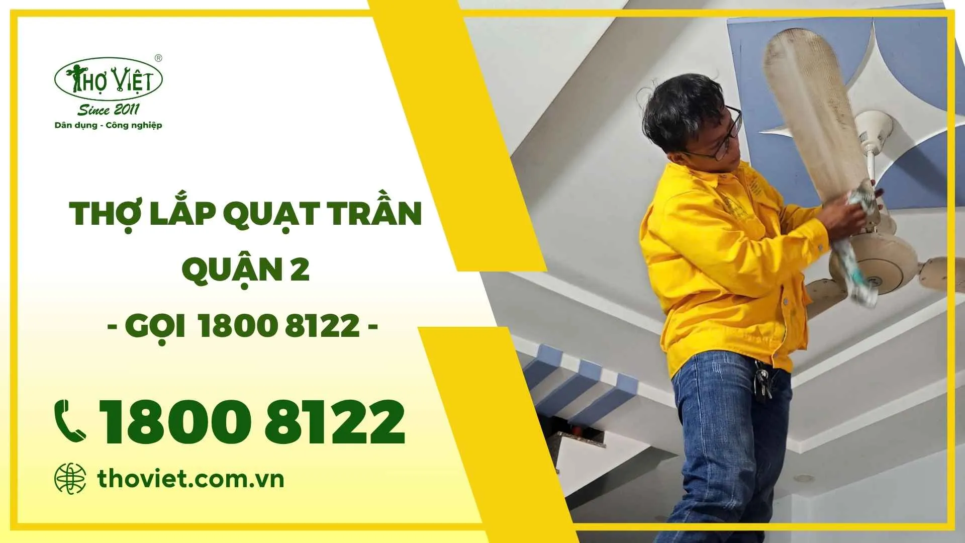 Lắp quạt trần quận 2