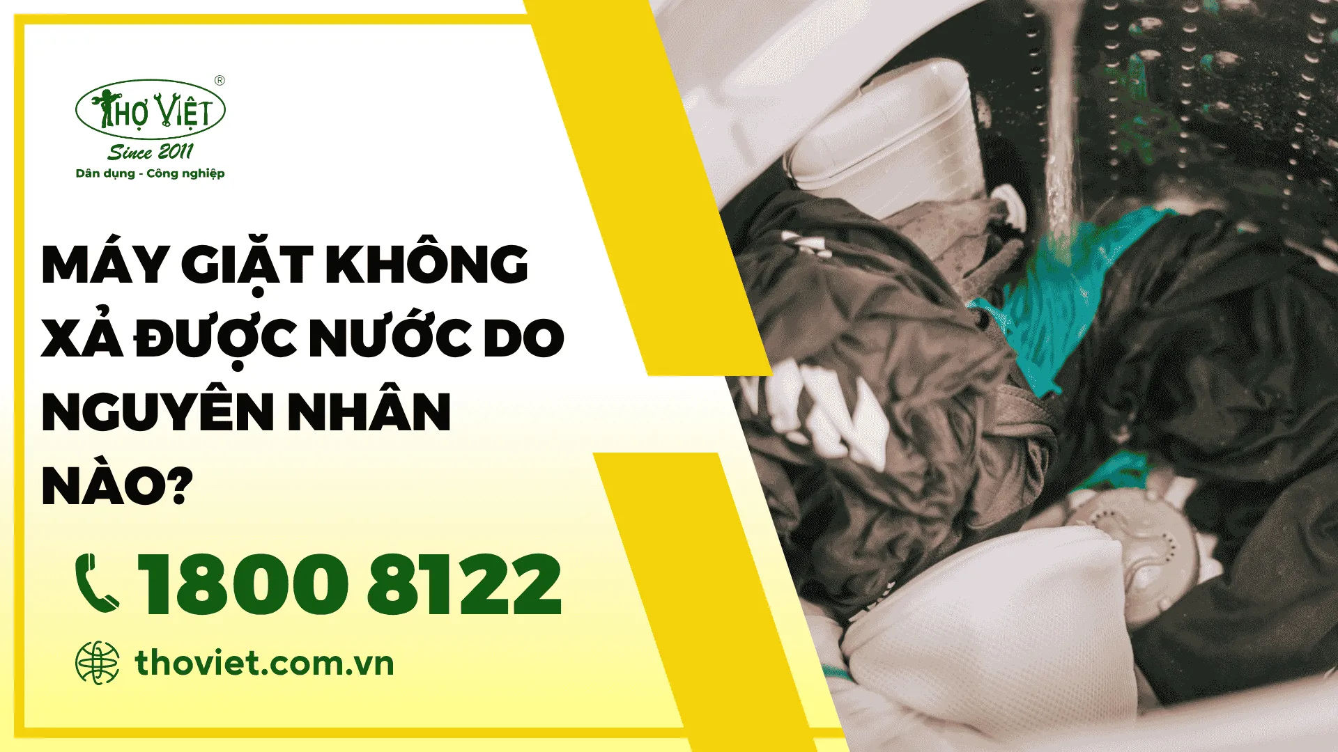 Máy giặt không xả được nước do nguyên nhân nào?