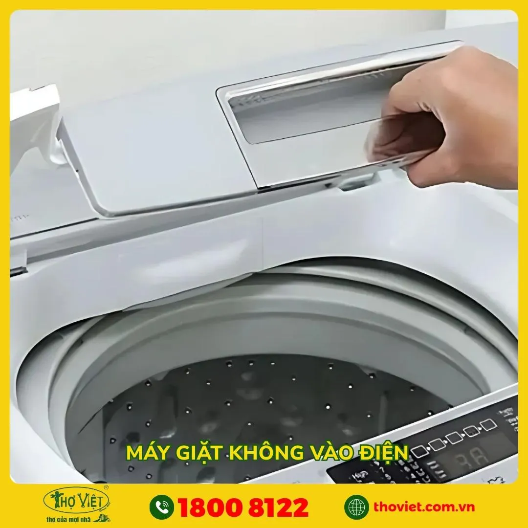 máy giặt không vào điện