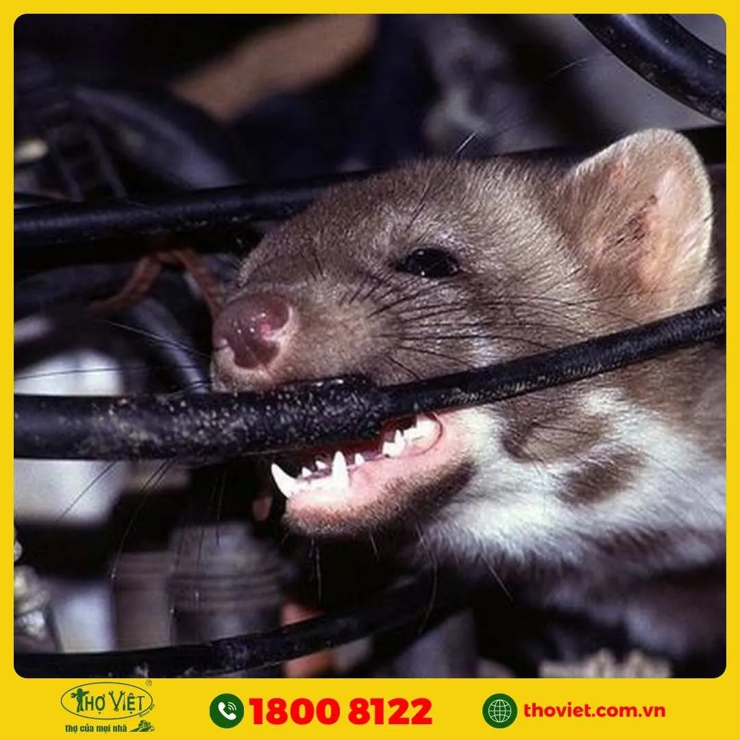 Côn trùng cắn dây điện