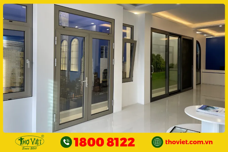 Lắp đặt cửa nhôm kính theo diện tích