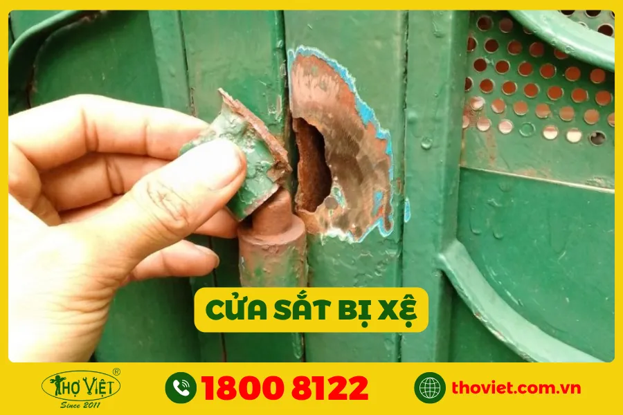 Sửa cửa sắt bị xệ