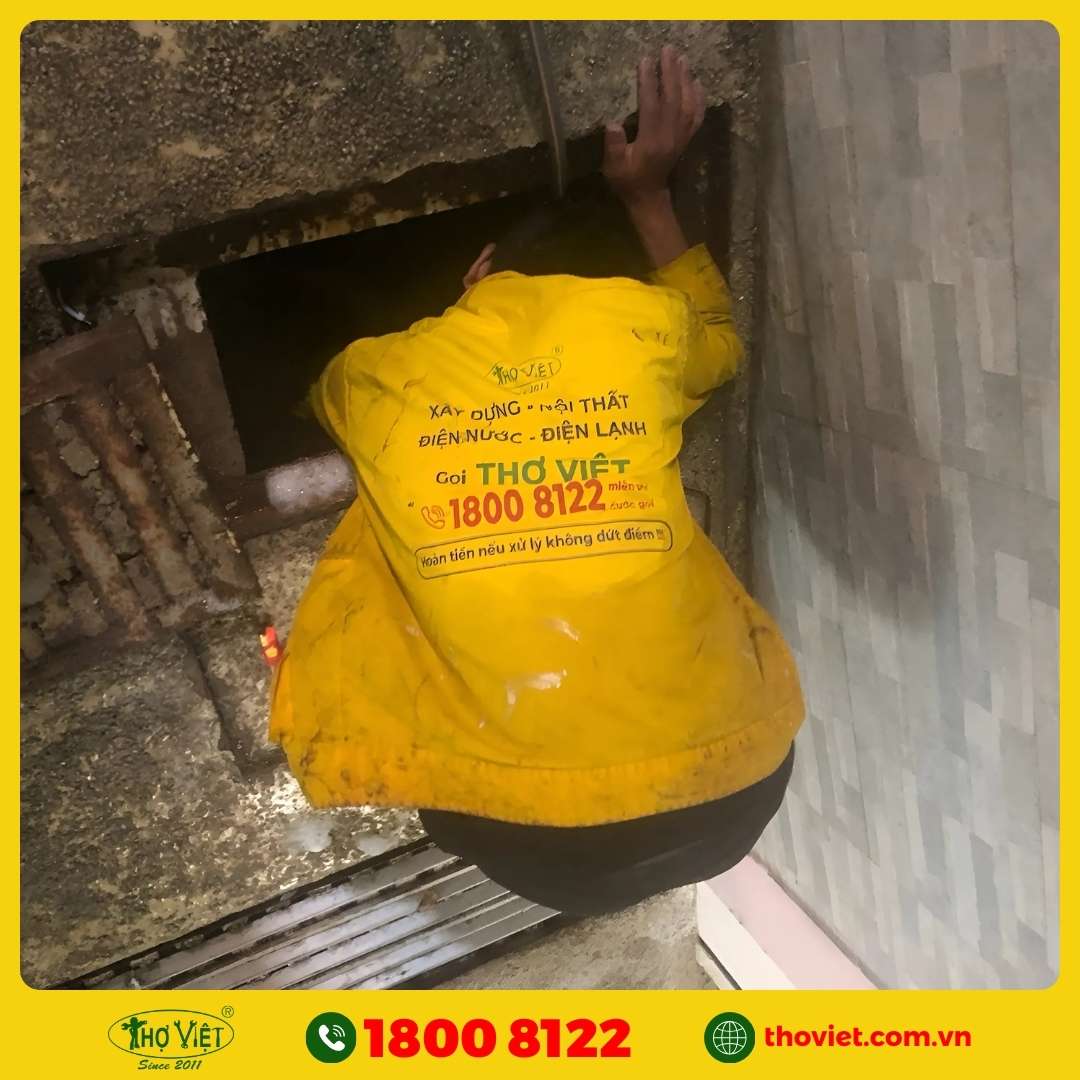 Quy trình thông cống nghẹt – Thợ Việt