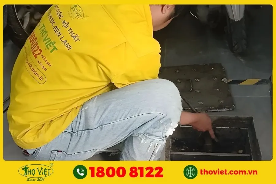 Dịch vụ thi công thông cống nghẹt quận 3 tại Thợ Việt