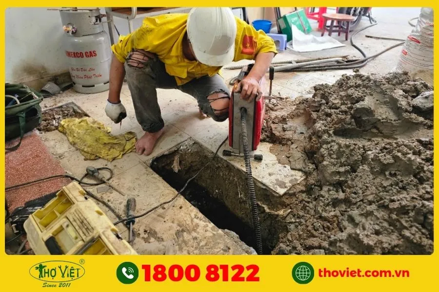 Quy trình thông cống nghẹt quận 3 - Thợ Việt