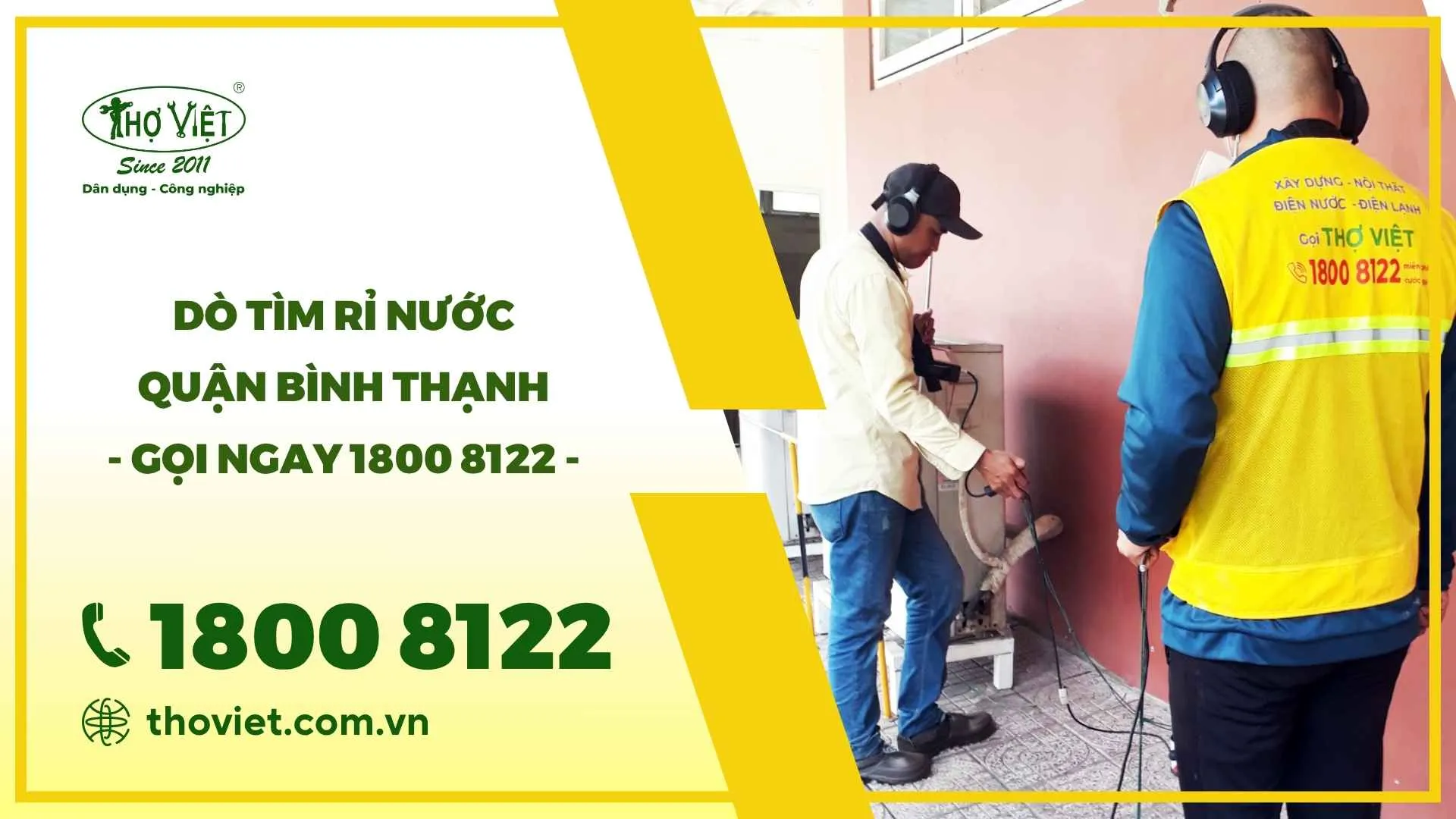 Dò tìm rỉ nước quận Bình Thạnh