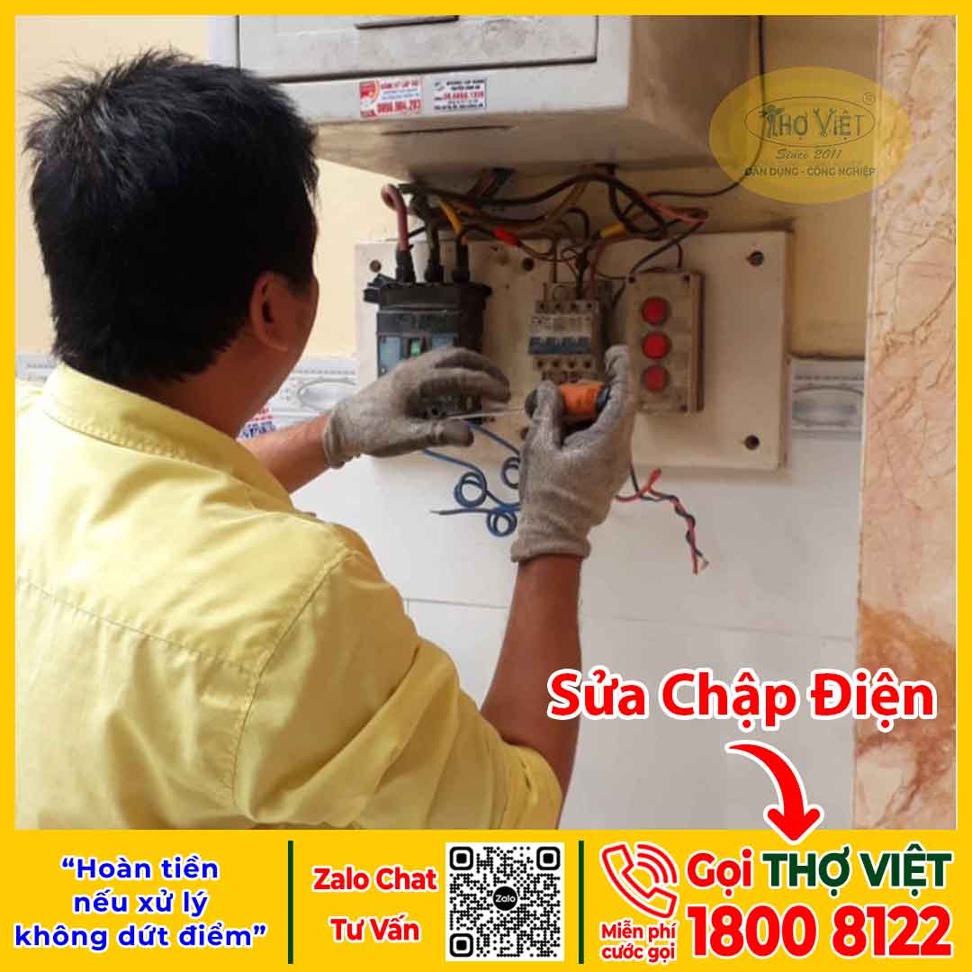 sửa chập điện, thay cb điện