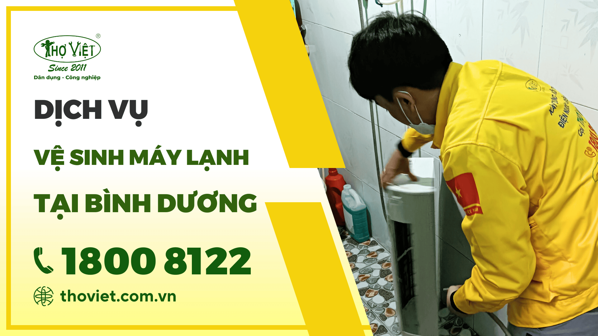 Vệ sinh máy lạnh Bình Dương chỉ từ 150.000 đồng