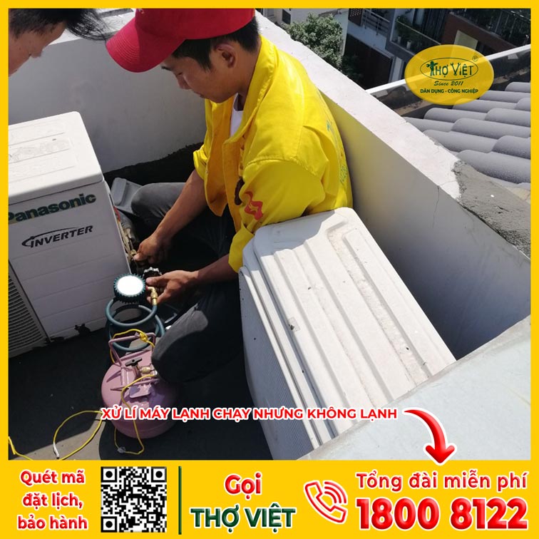 Máy lạnh chạy liên tục nhưng không lạnh