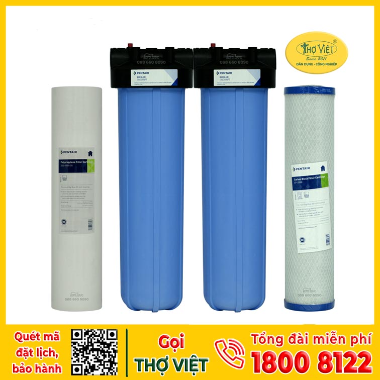 Hệ Thống Lọc Thô Đầu Nguồn Pentair Big Blue Atlas Filtri 20 Inch