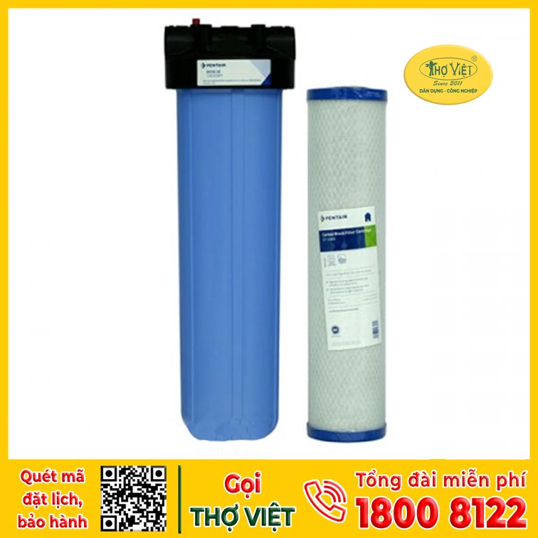 Lọc thô nước sinh hoạt Đầu Nguồn Pentair Big Blue 20 Inch - 1 Lõi Carbon