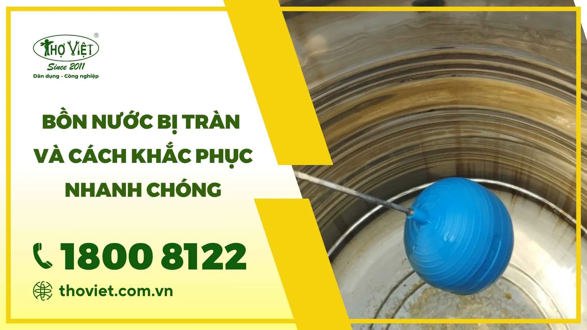 Bồn nước bị tràn