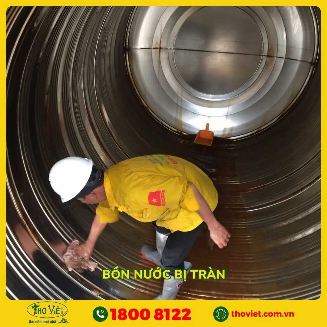 Bồn nước bị tràn