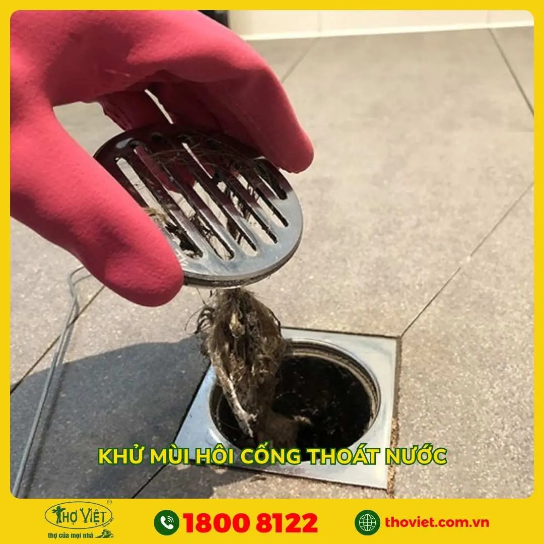 Khử mùi hôi cống thoát nước