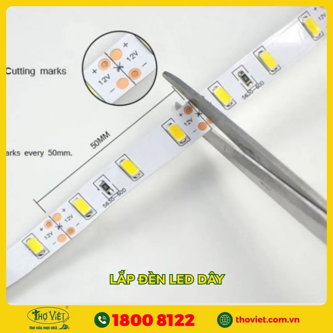 Lắp đèn LED dây