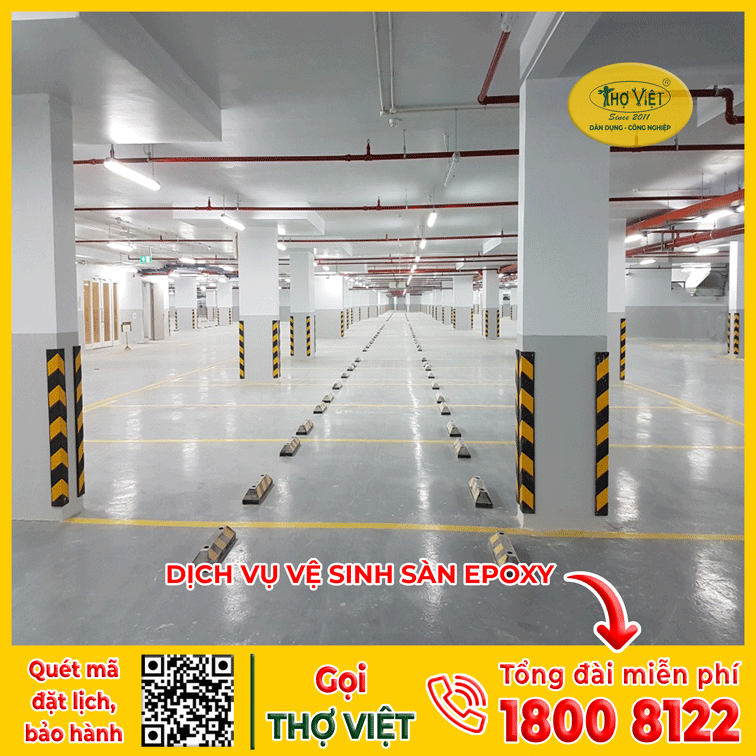 vệ sinh sàn epoxy