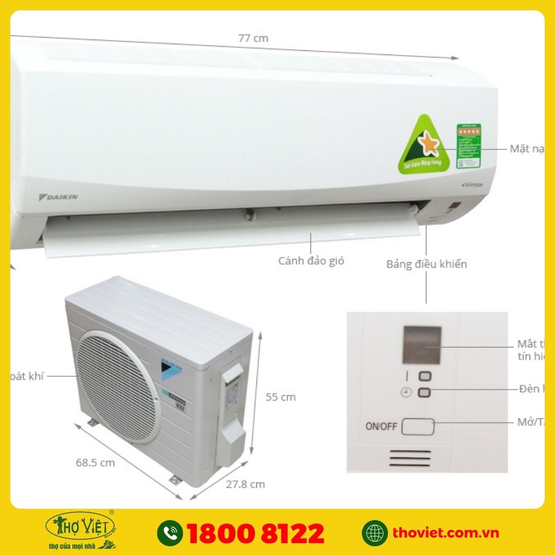 Điều hòa Đaikin kém lạnh do công suất quá thấp