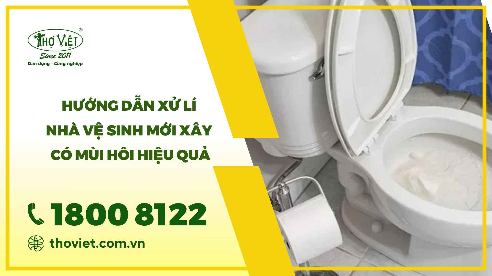 Nhà vệ sinh mới xây có mùi hôi