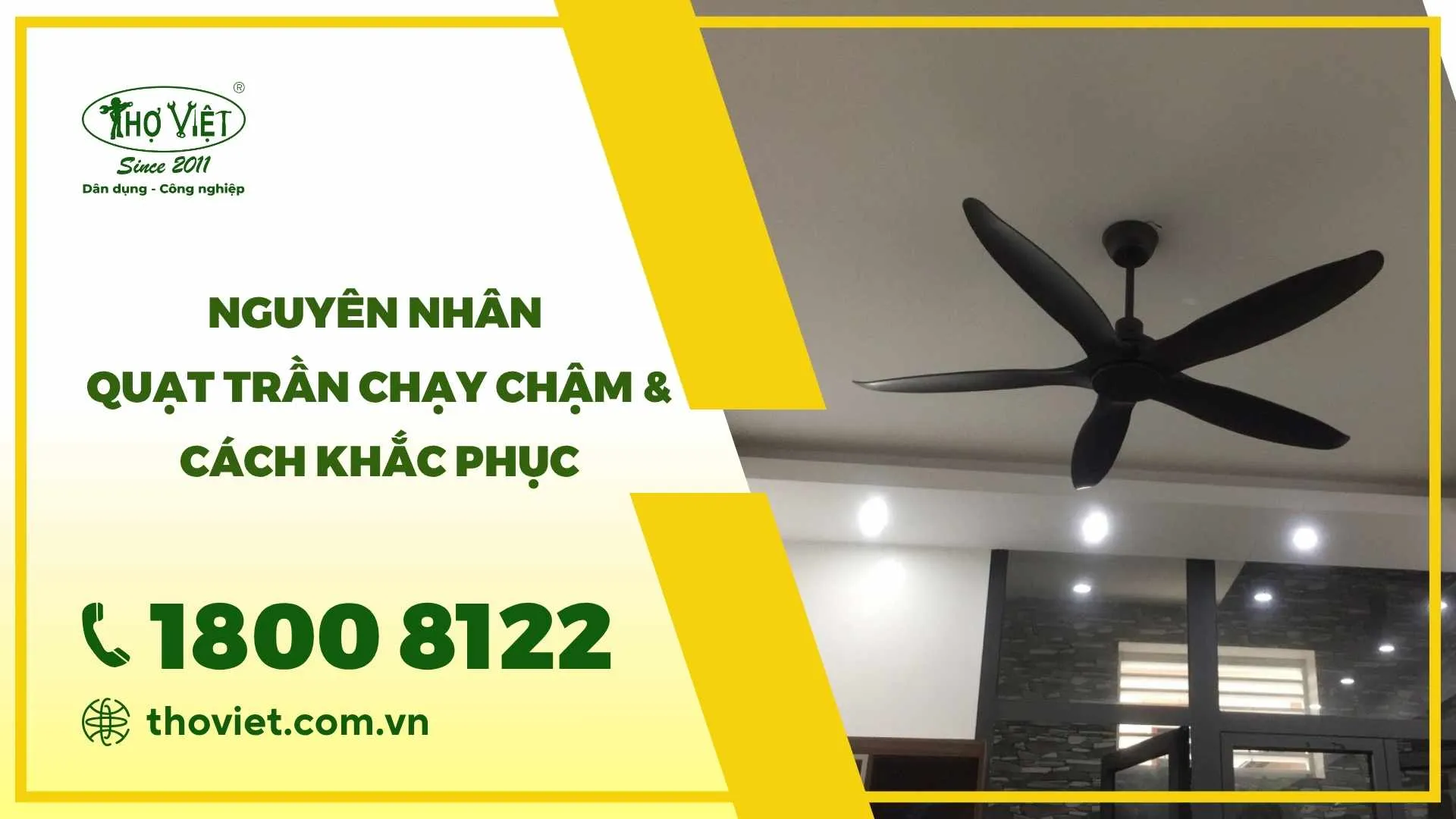 Quạt trần quay chậm