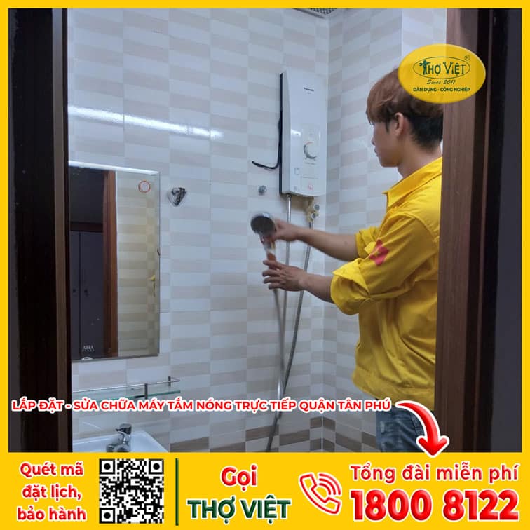 Lắp máy tắm nóng chuyên nghiệp Quận tân phú