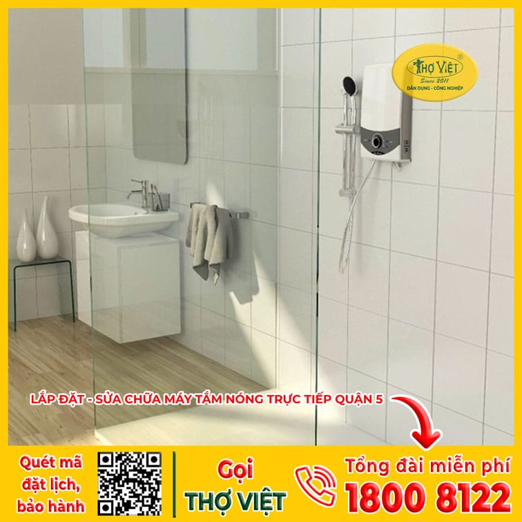 Lưu ý khi lắp máy tắm nóng trực tiếp