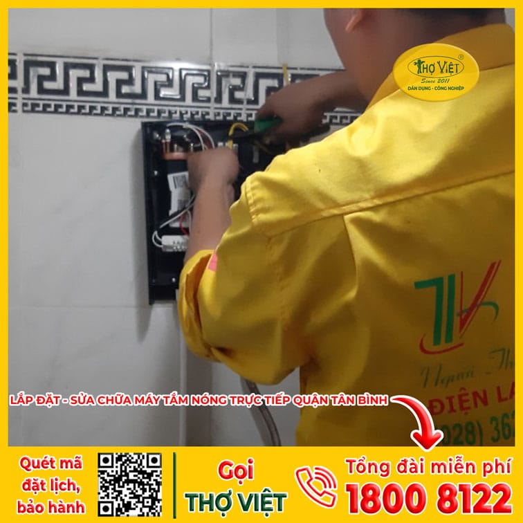 Thợ lắp máy tắm nóng quận Tân Bình