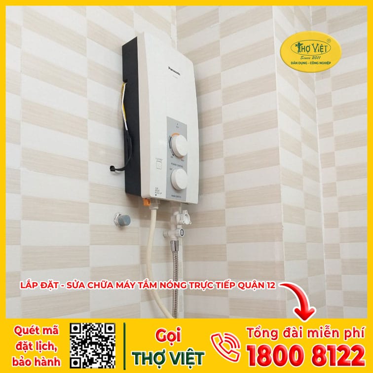 Lắp máy tắm nóng trực tiếp quận 12