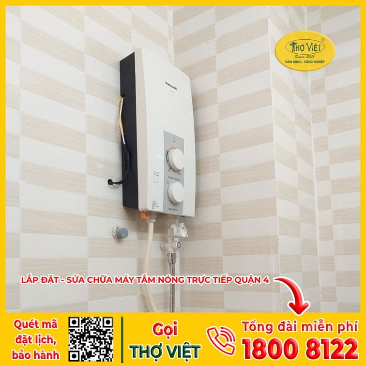 Lưu ý khi lắp máy tắm nóng trực tiếp quận 4