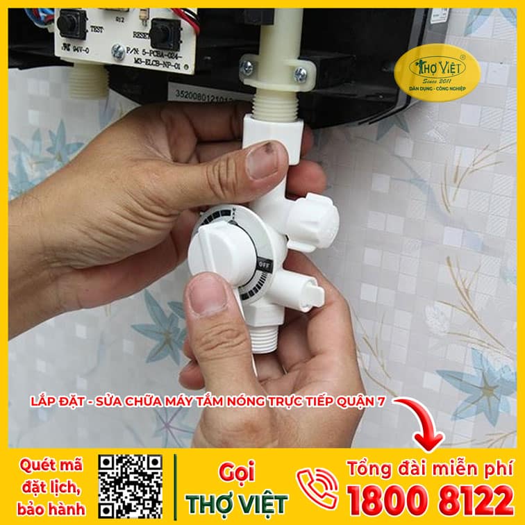 Máy tắm nóng bị hỏng van