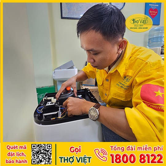 Vệ sinh máy tắm nóng gián tiếp