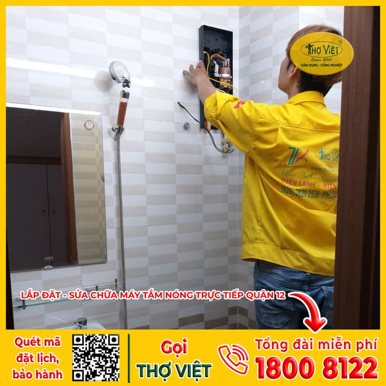 Thợ lắp máy tắm nóng Quận 12