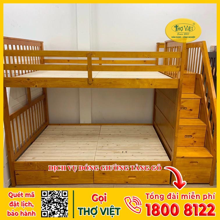 Đóng giường tầng gỗ của Thợ Việt