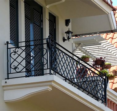 lan can sắt mẫu 23