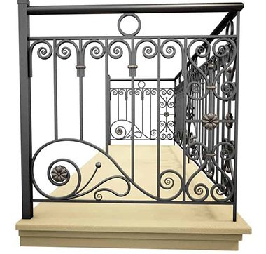 lan can sắt mẫu 25