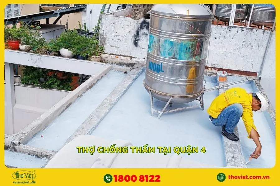 Quy trình chống thấm tại quận 4 - Thợ Việt