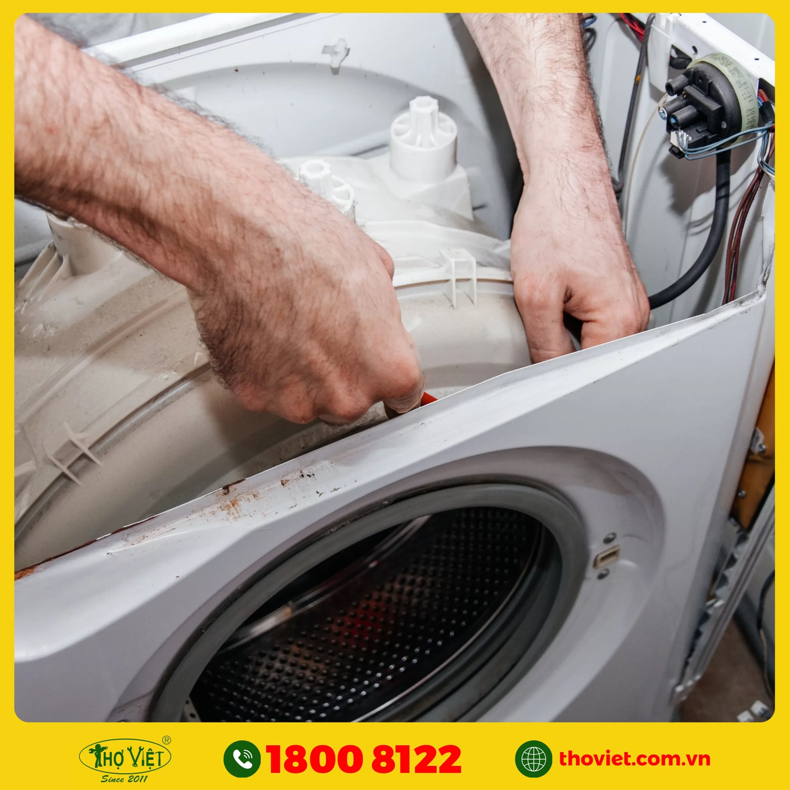 quy trình sửa máy giặt