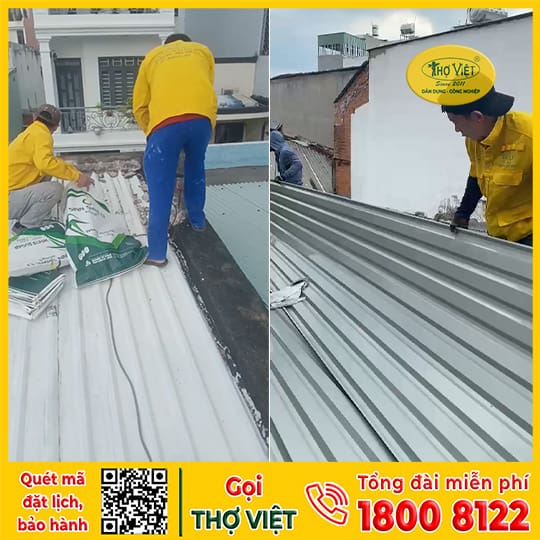 Thợ thay mái tôn quận 2