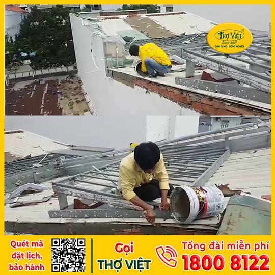 Thợ thay mái tôn quận 2