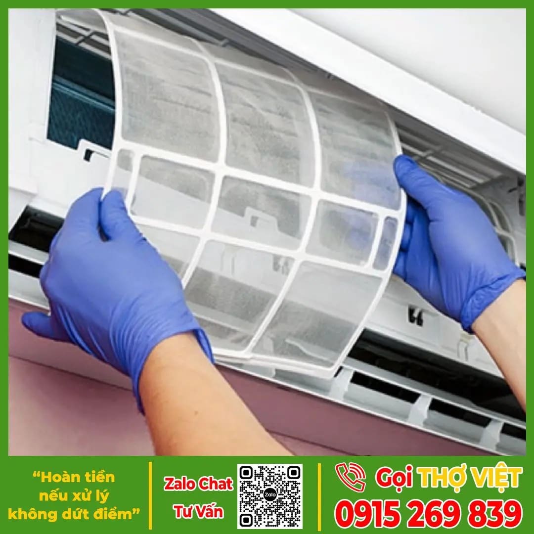 Quy trình vệ sinh máy lạnh tại quận 9 - Thợ Việt