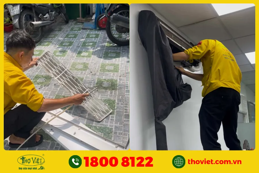 Quy trình vệ sinh máy lạnh tại quận 9 - Thợ Việt
